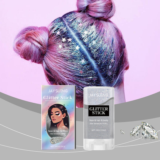 silver sequined glitter stickb