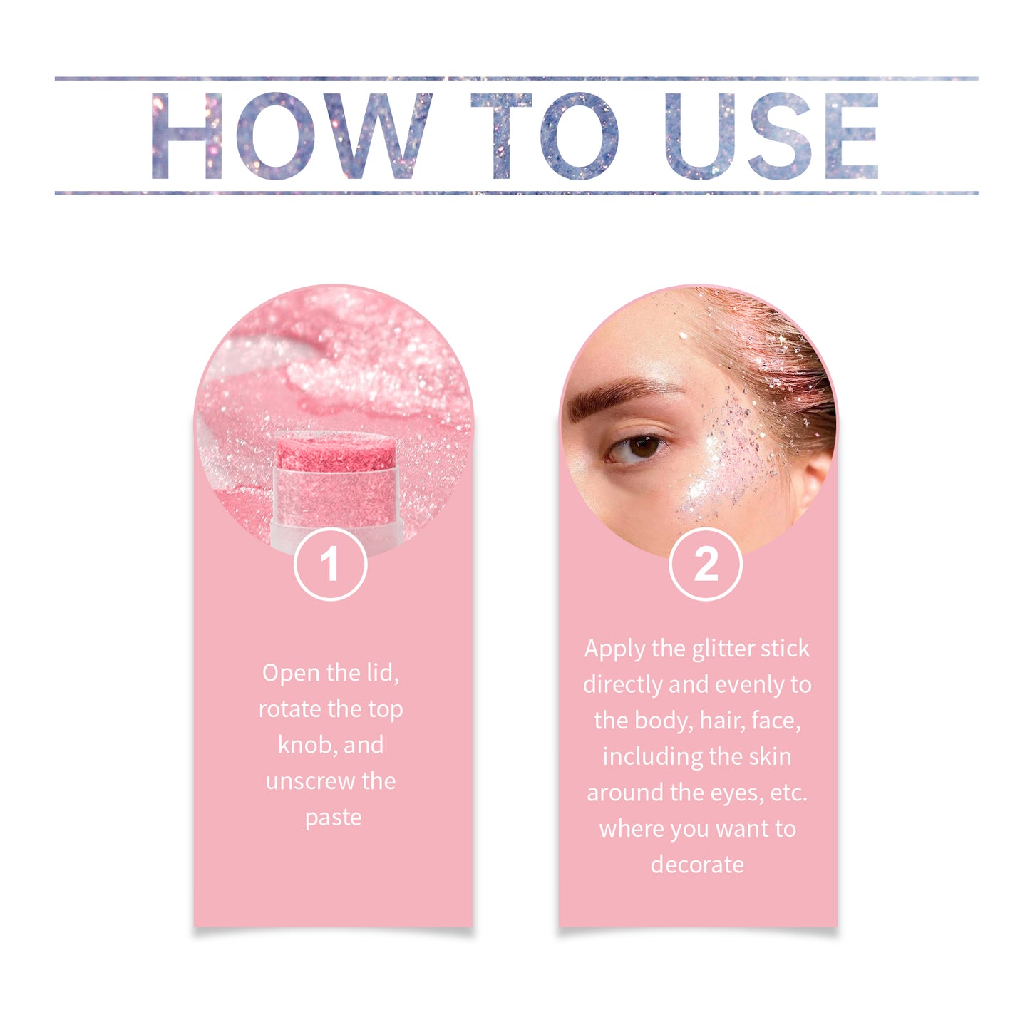 Jaysuing Pink Sequined Glitter Stick for Party Dance Glow
