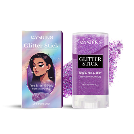 Jaysuing Purple Sequined Glitter Stick for Party Dance Glow