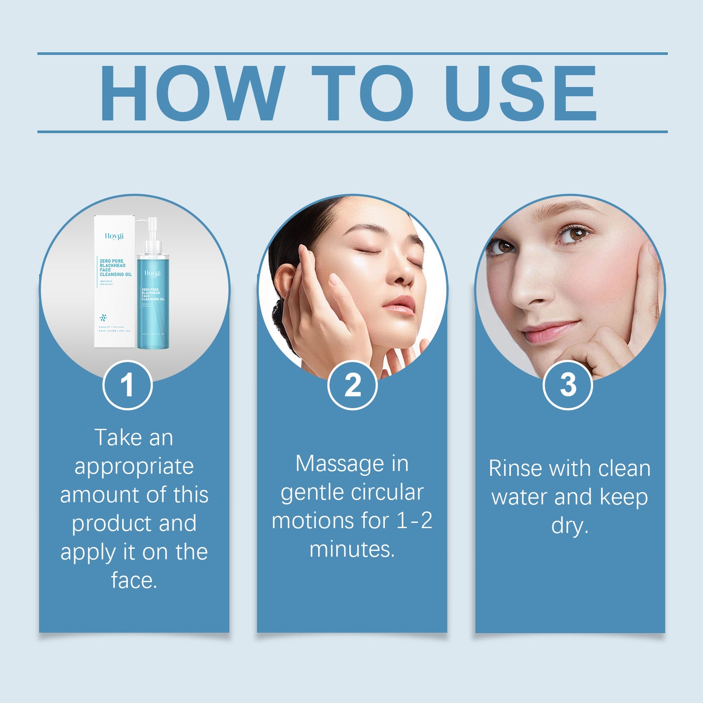 Hoygi Cleansing Deep Gentle Makeup Remover Soothes Face, 