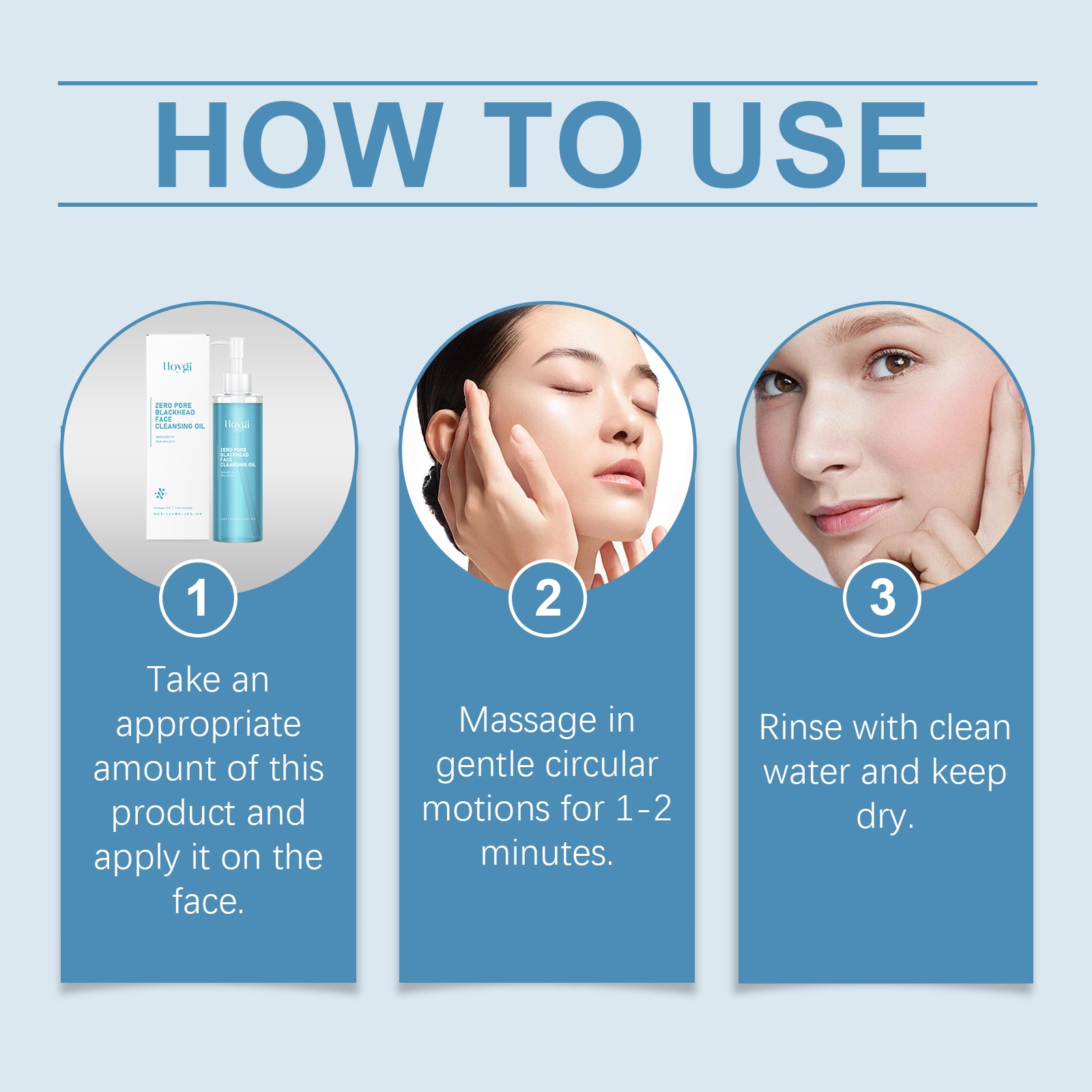 Hoygi Cleansing Deep Gentle Makeup Remover Soothes Face, 
