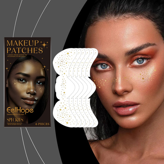 Eelhope Party Freckle Tattoo Stickers with Glitter Spot Makeup Effects