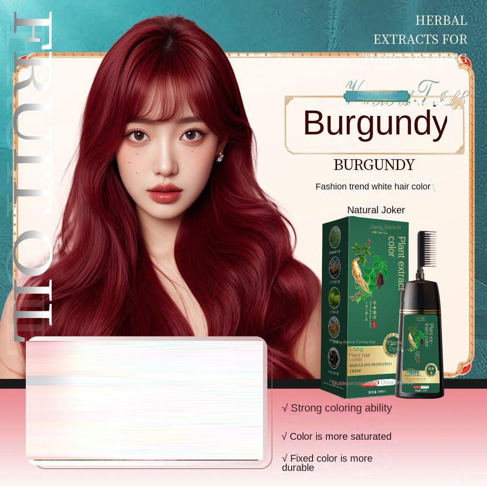 Hair dye Comb color Hair dye Plant hair dye Cover