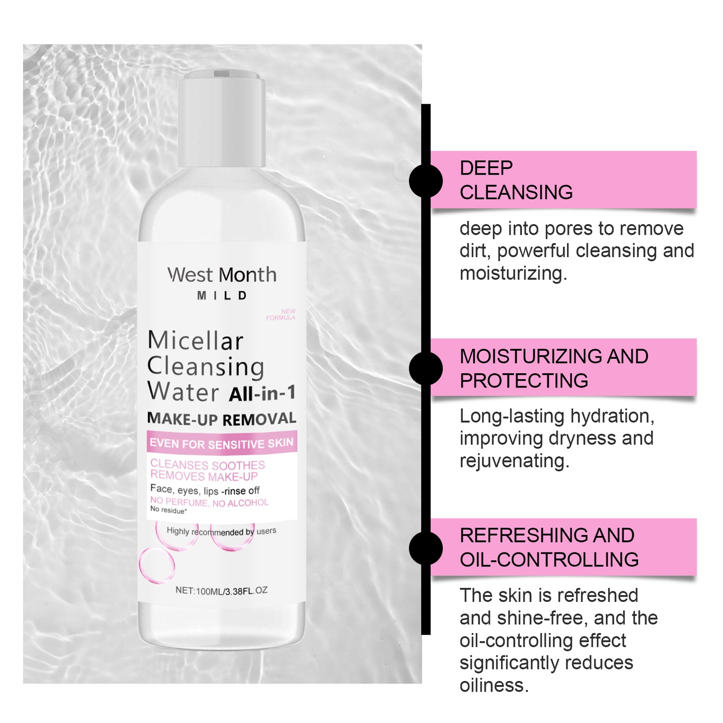 Gentle Makeup Remover for Clean, Soft, 