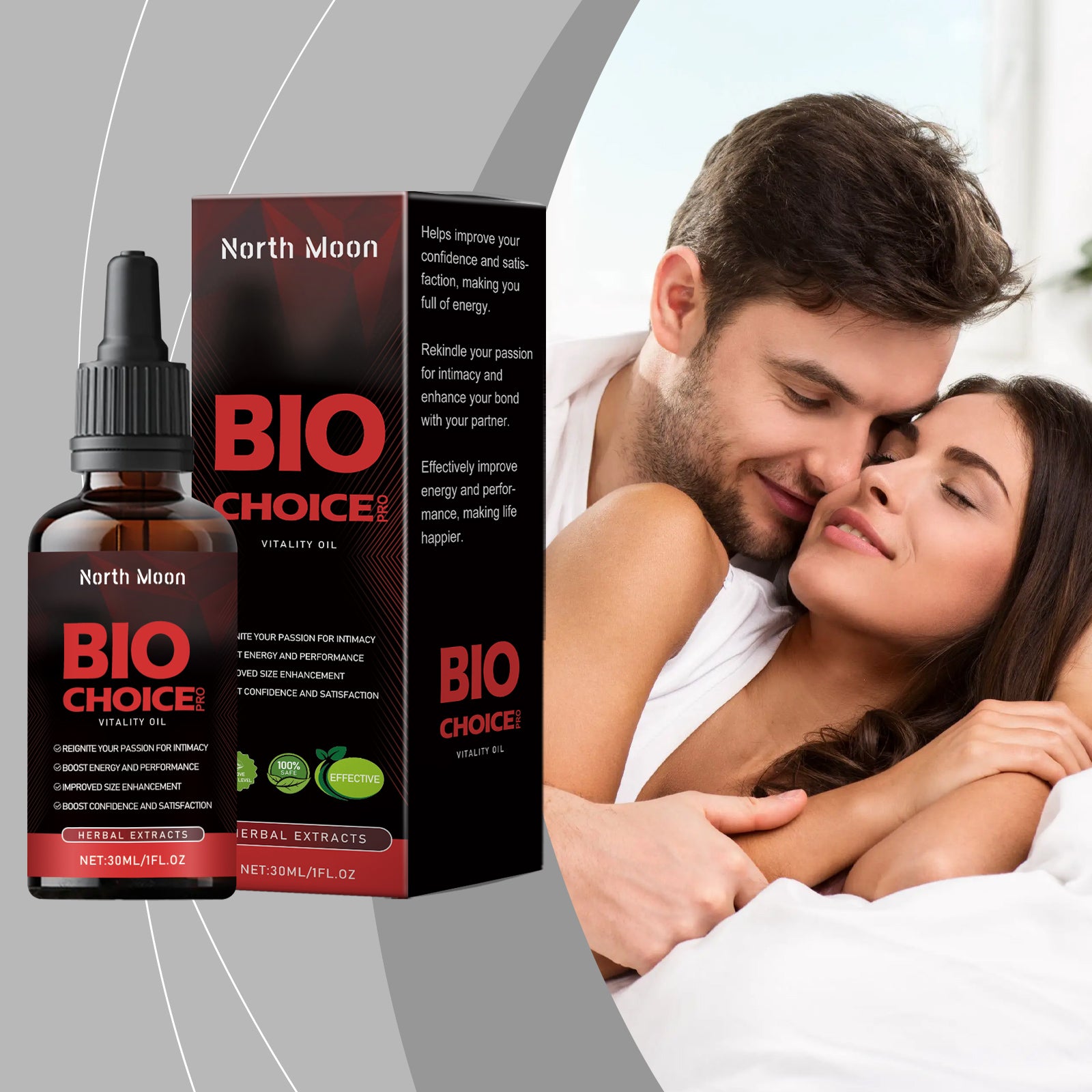 North Moon Men's Oil Herbal Essence Boosts Vitality