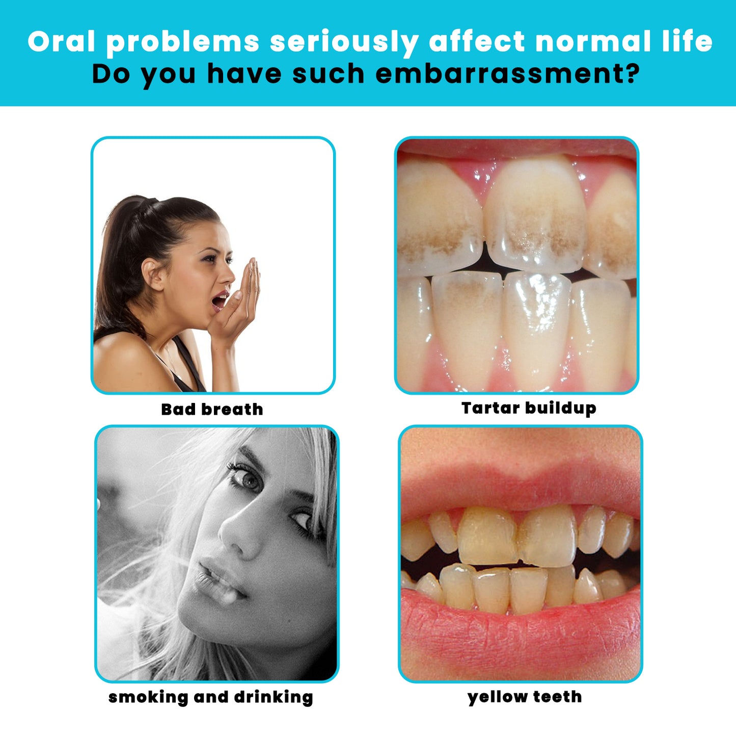 OUHOE White Teeth Mousse Clean Tartar Fresh Breath 