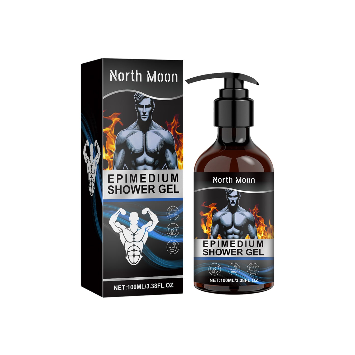North Moon Men's Body Care Shower Gel Moisturizes