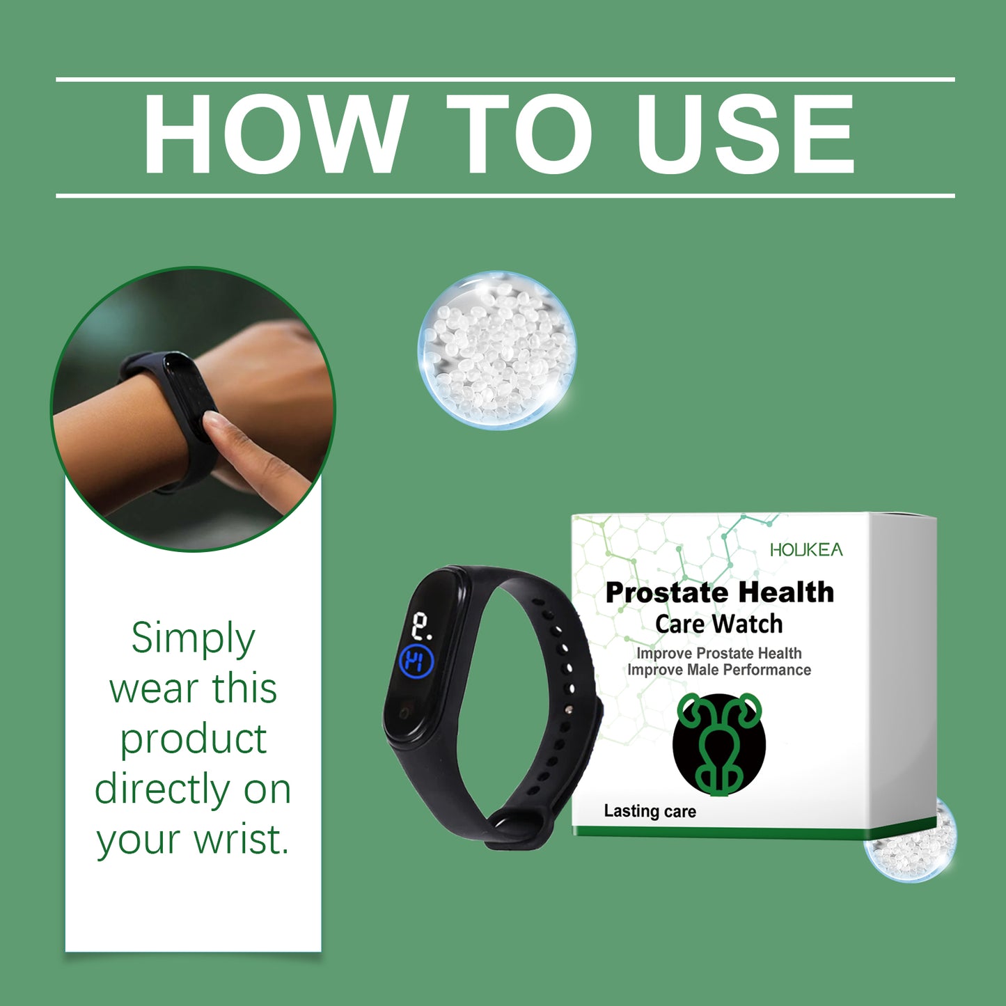 Houkea Men's Body Care Watch Enhances Daily Comfort