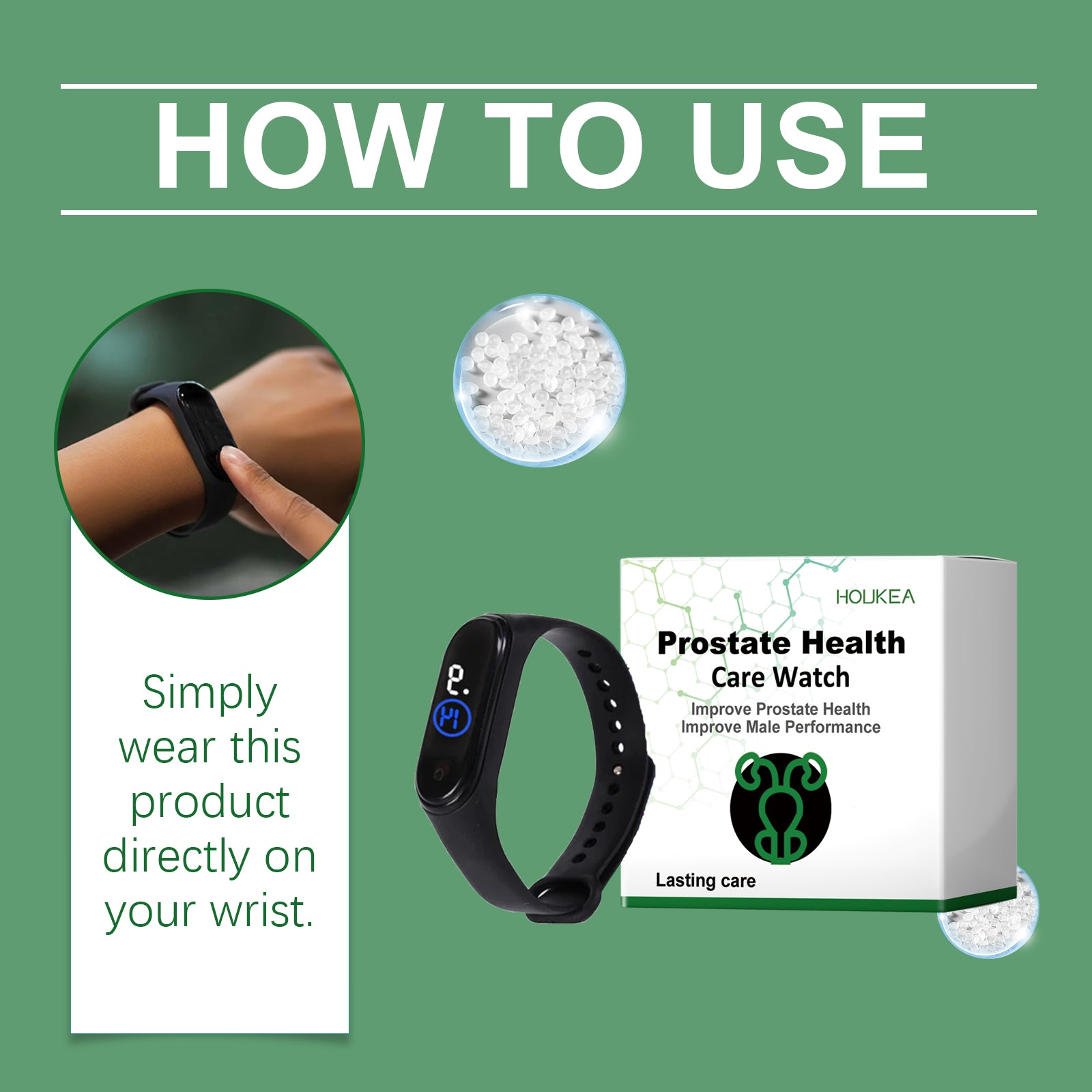 Houkea Men's Body Care Watch Enhances Daily Comfort