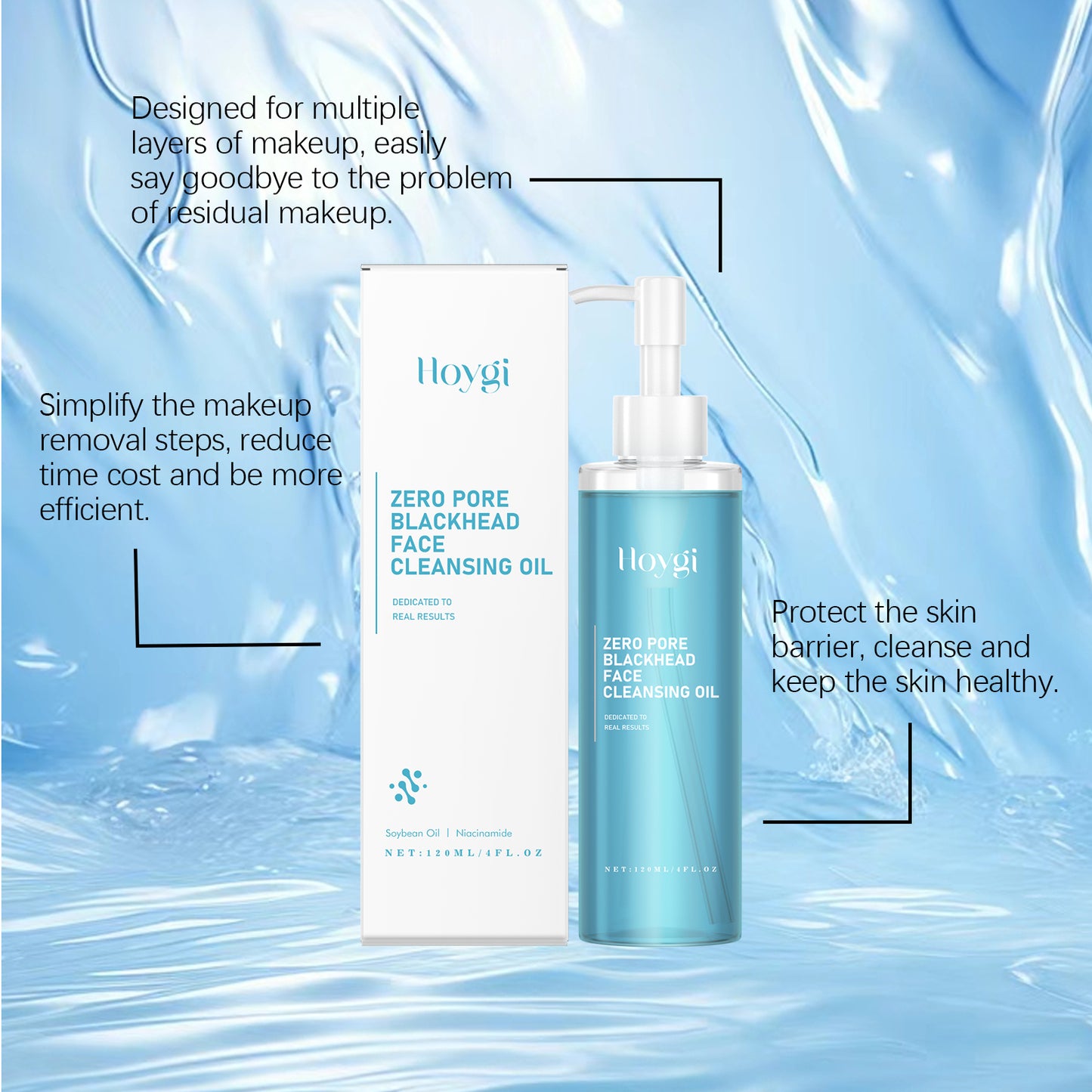 Hoygi Cleansing Deep Gentle Makeup Remover Soothes Face, 