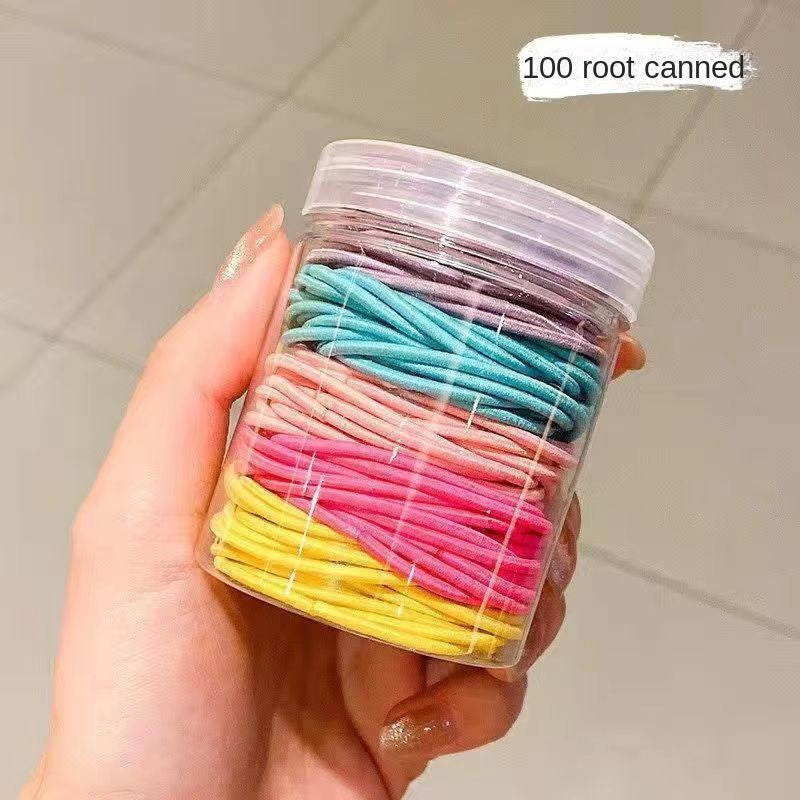 100 rubber bands canned headband macaron rubber
