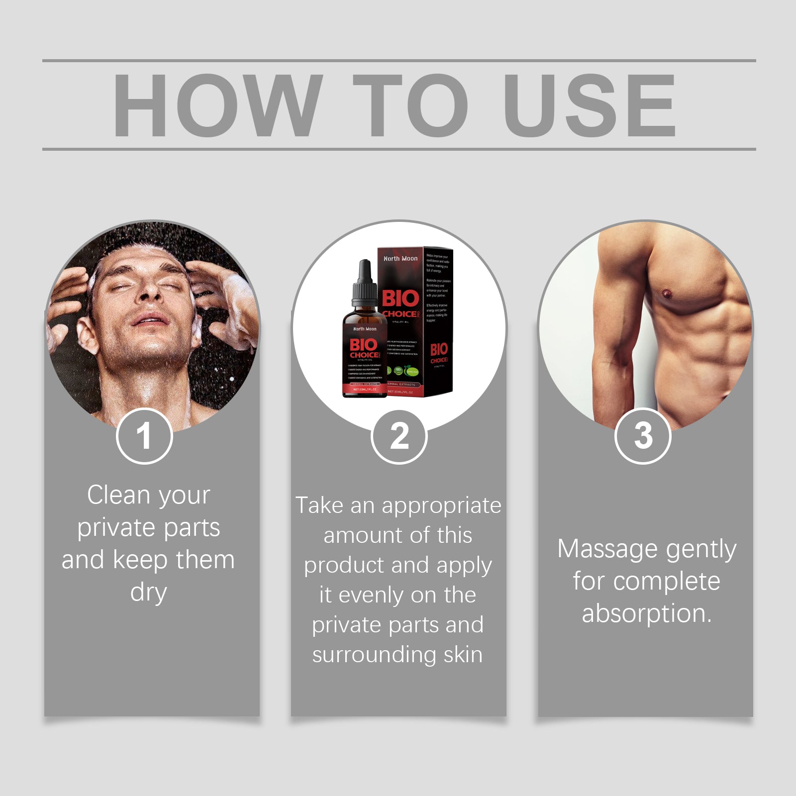 North Moon Men's Oil Herbal Essence Boosts Vitality
