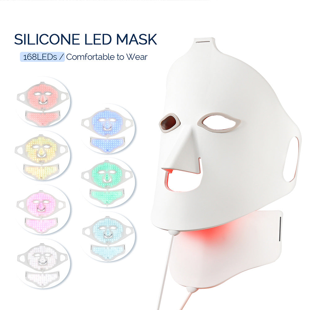 Silicone beauty mask LED photon rejuvenation facial mask