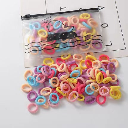 100 rubber bands canned headband macaron rubber