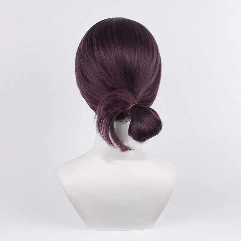 chainsaw man raiju one-piece deep purple cosplay wig