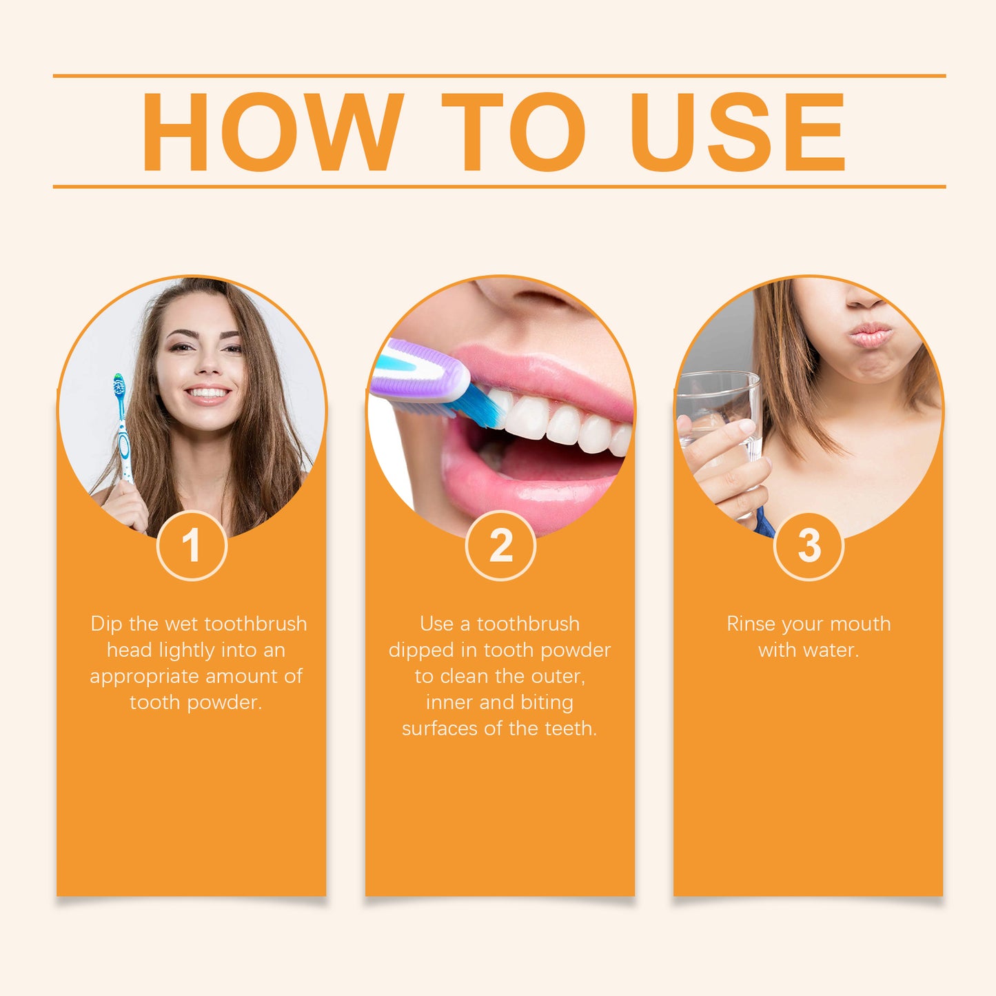 Oralhoe White Turmeric Tooth Cleaning Powder Yellow Teeth 