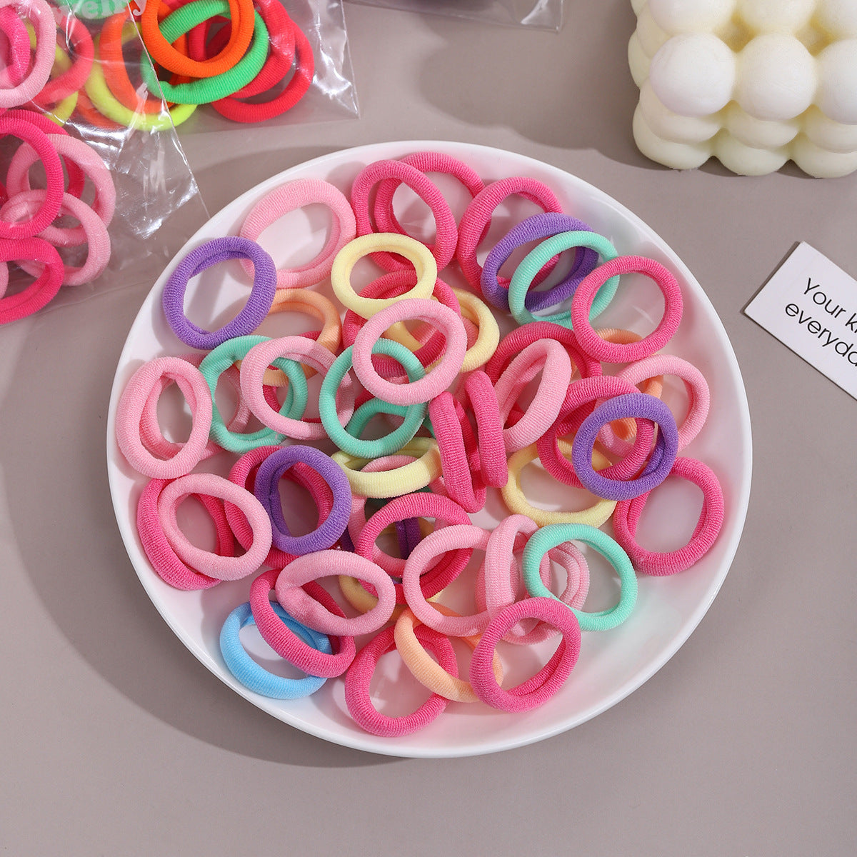 3cm children's hair loop colorful towel loop 