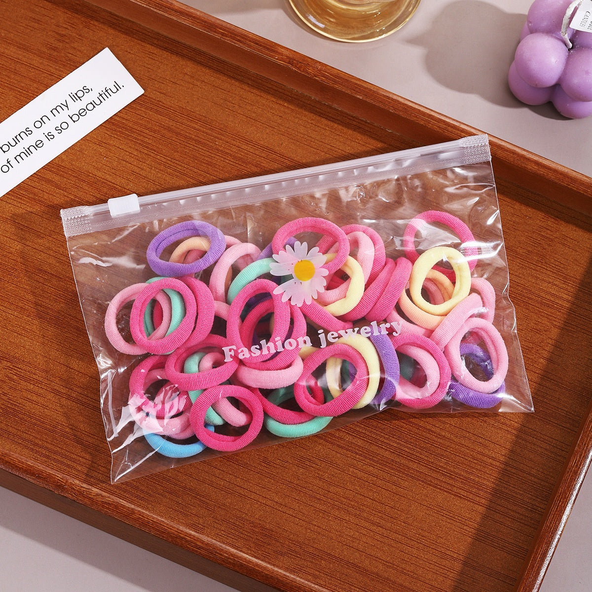 3cm children's hair loop colorful towel loop 