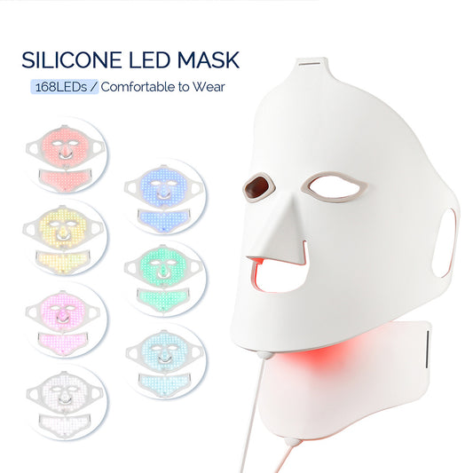 Silicone beauty mask LED photon rejuvenation facial mask